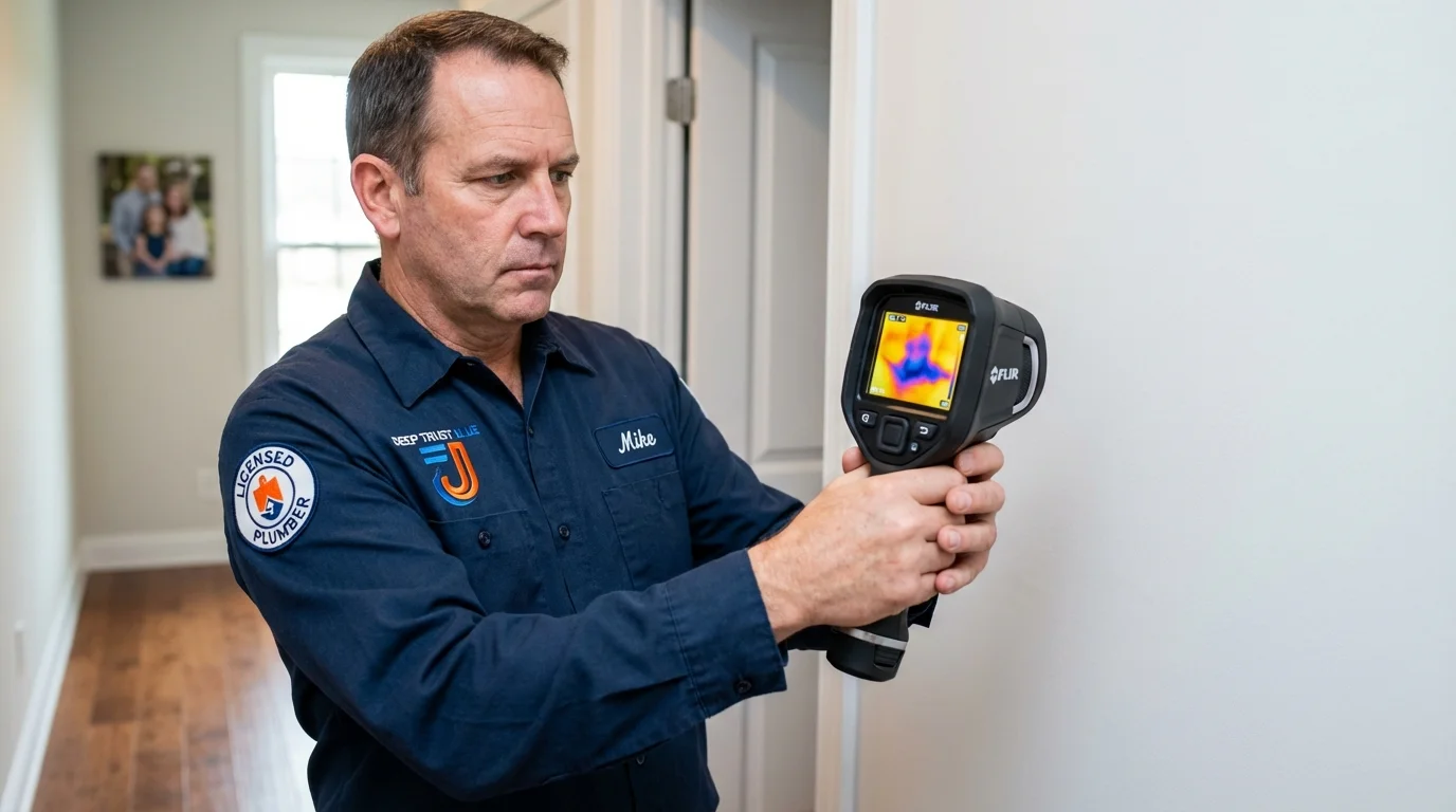 Thermal imaging leak detection by Johns Plumbing LLC in Hollis